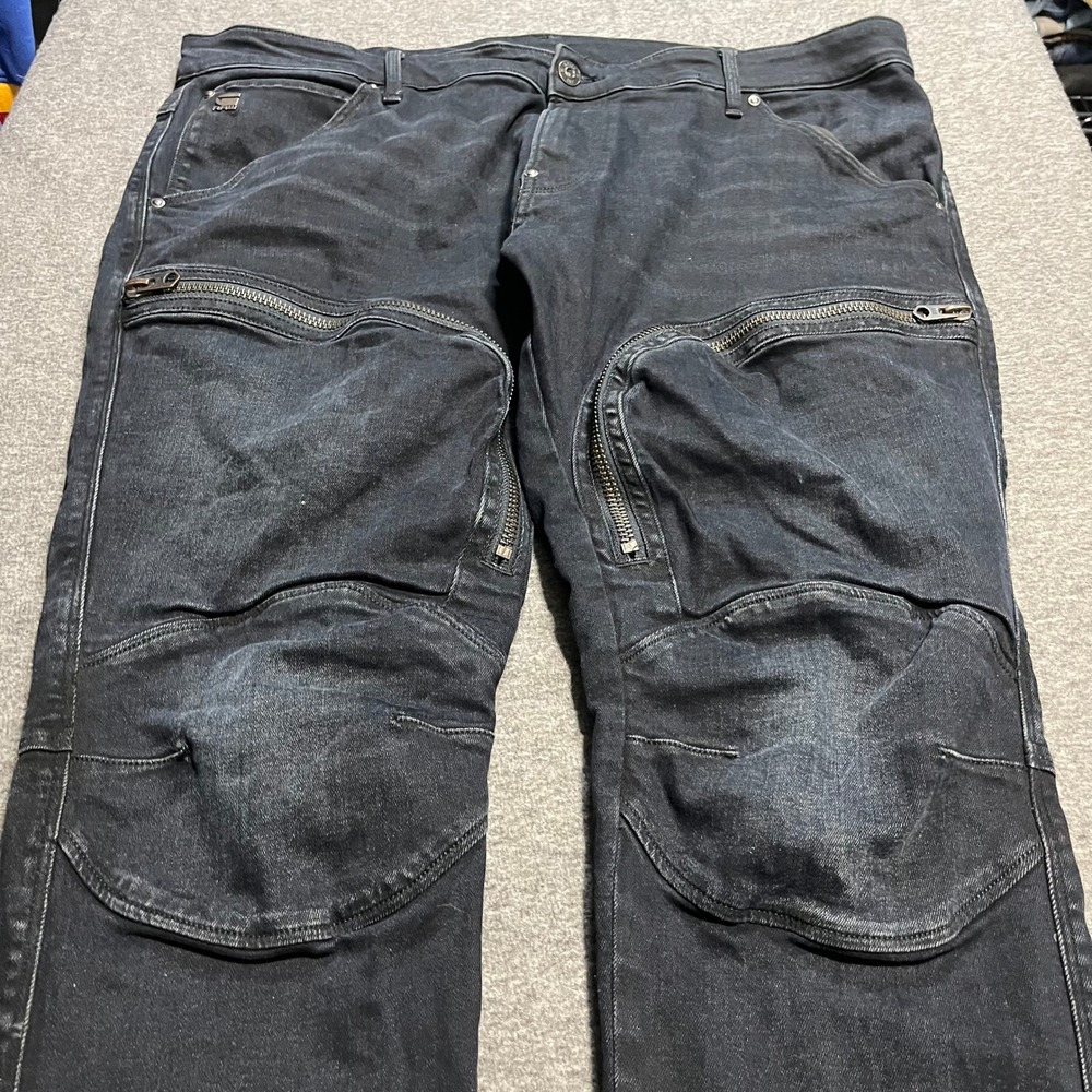 G-Star RAW Air Defence Zip Skinny Jeans Black Tactical Cargo Pants 40x32 D15380